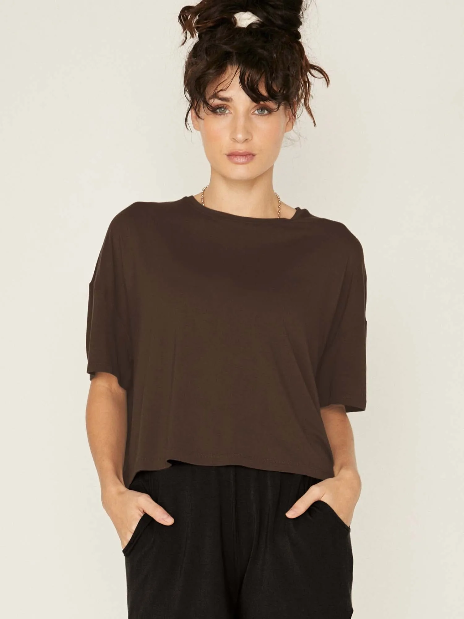 Bamboo Lounge Tee - Cocoa