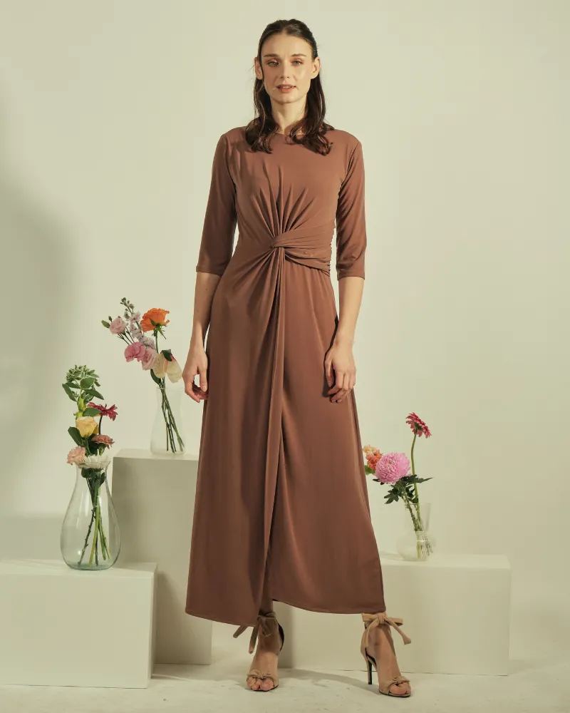 Celementine Knot Front Maxi Dress