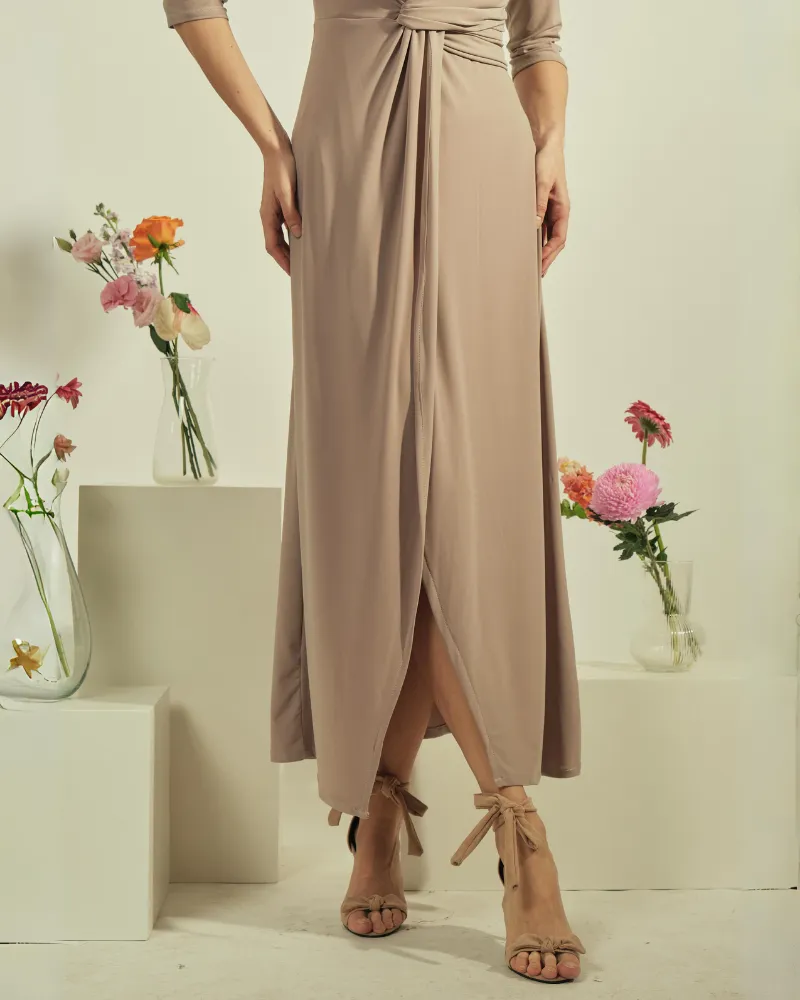 Celementine Knot Front Maxi Dress