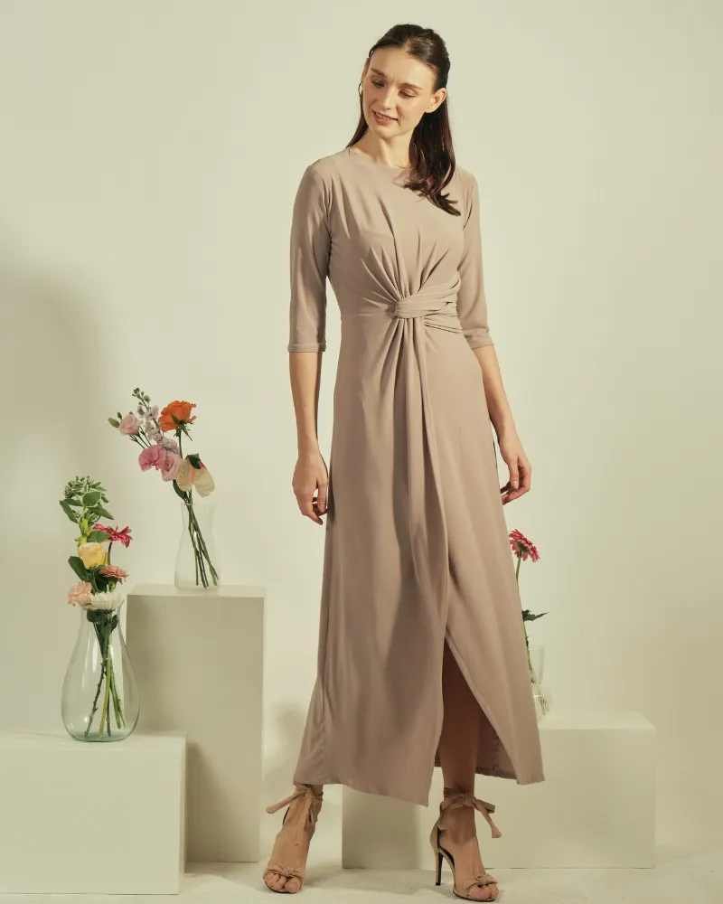 Celementine Knot Front Maxi Dress