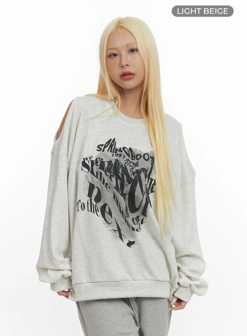 Comfy Graphic Print Sweatshirt CS426
