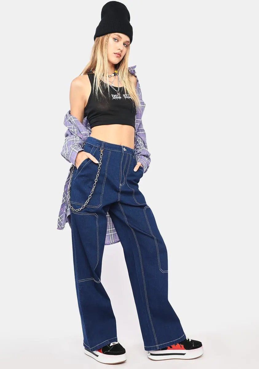 Cooper Wide Leg Denim Jeans