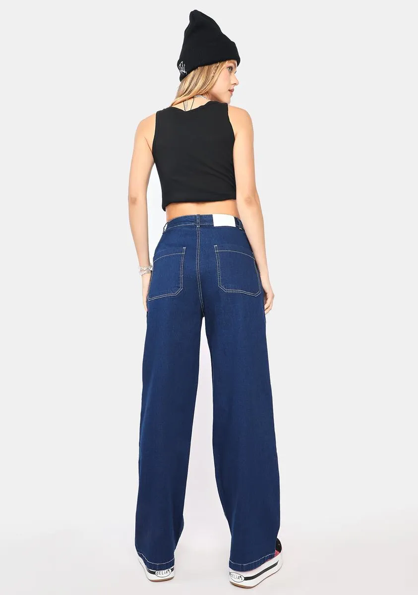 Cooper Wide Leg Denim Jeans