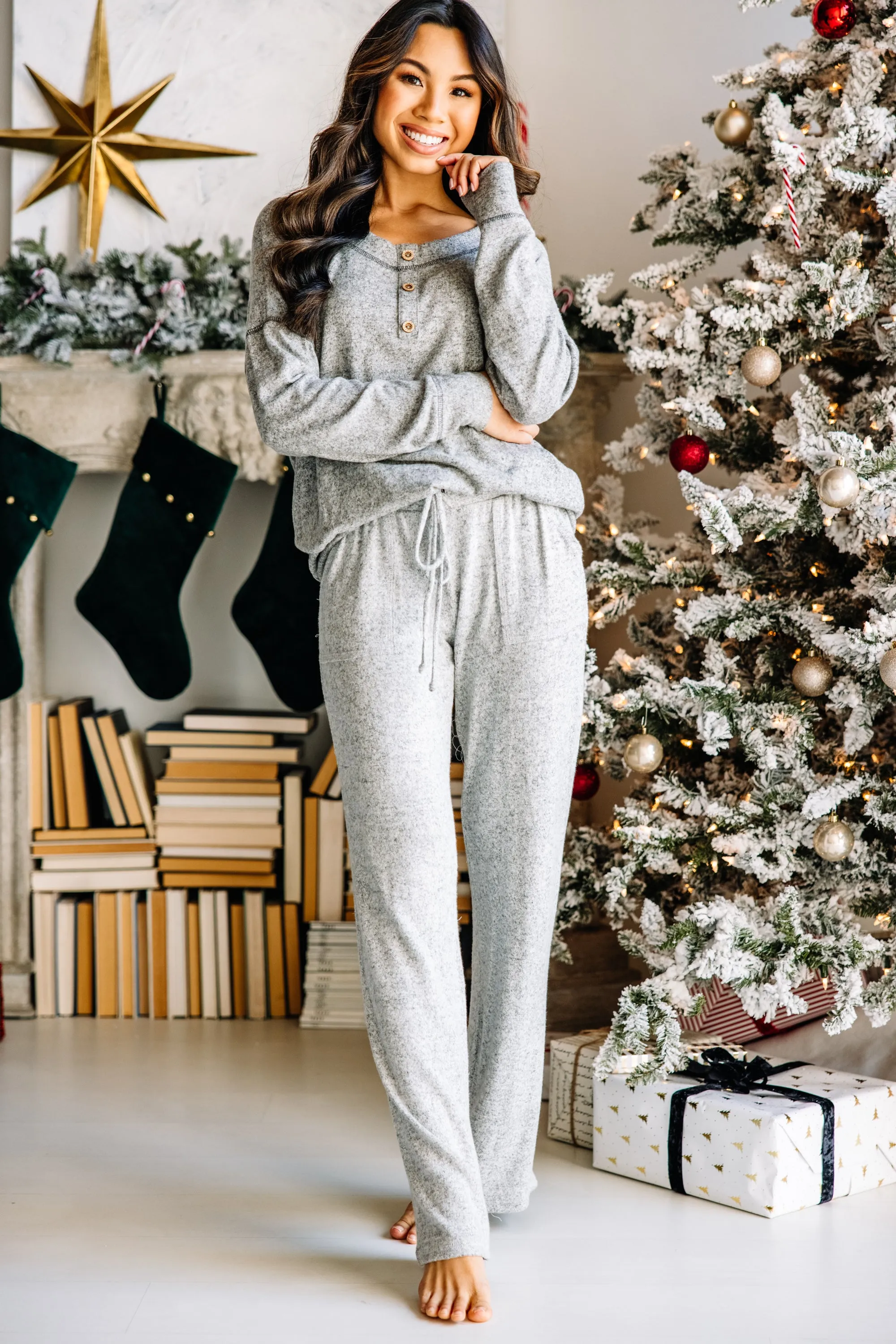 Cozy Up Heather Gray Lounge Pants