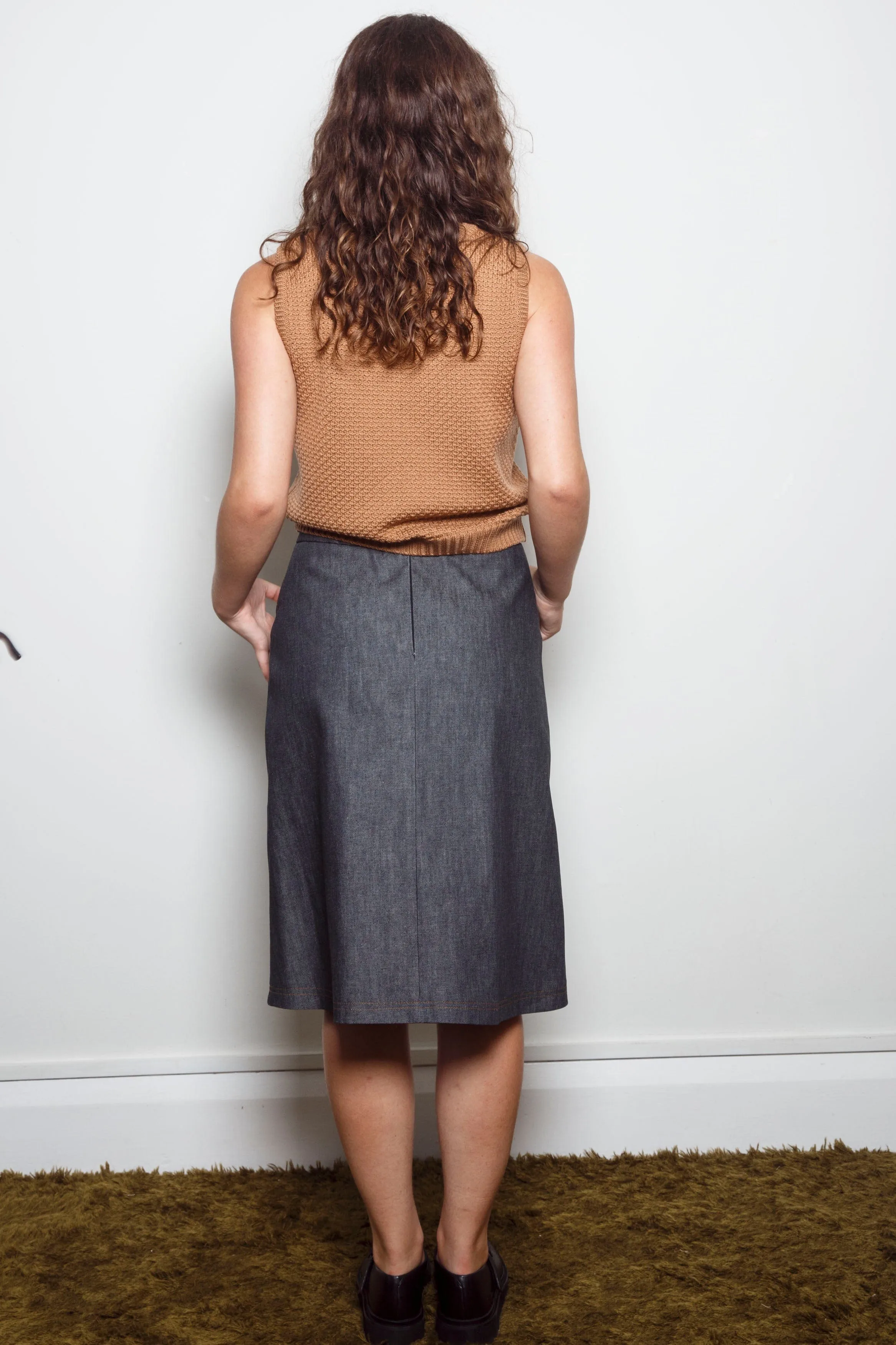 Dalston Sara Skirt Black Washed Denim