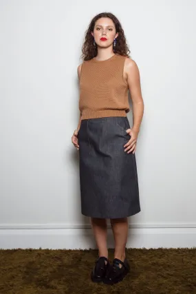 Dalston Sara Skirt Black Washed Denim