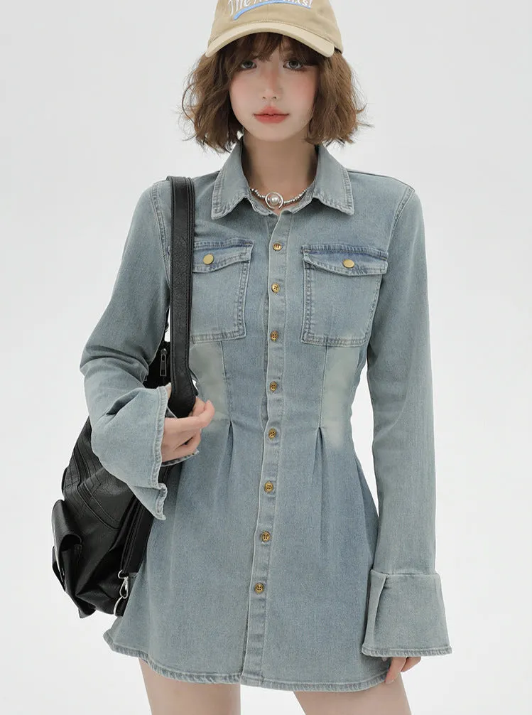 Dress American Retro Denim Suit