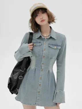 Dress American Retro Denim Suit