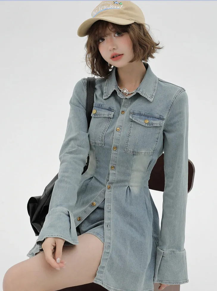Dress American Retro Denim Suit