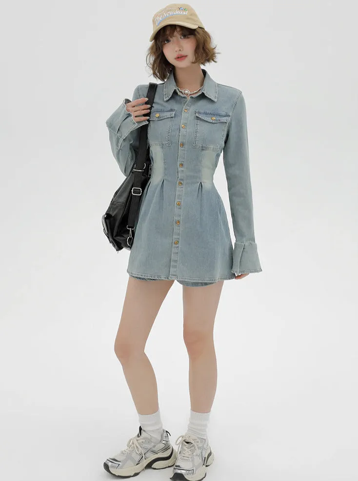 Dress American Retro Denim Suit