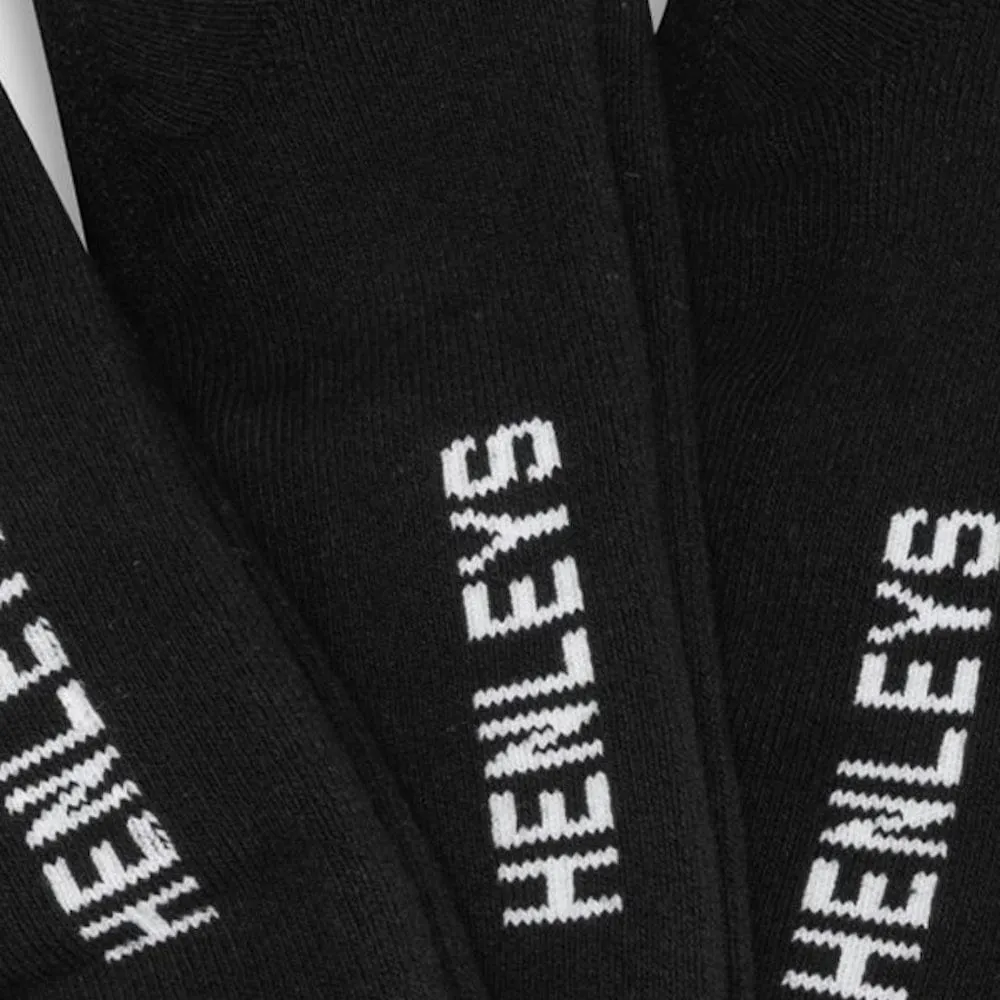 Henleys Classic Invisible Socks 4 Pack - Black