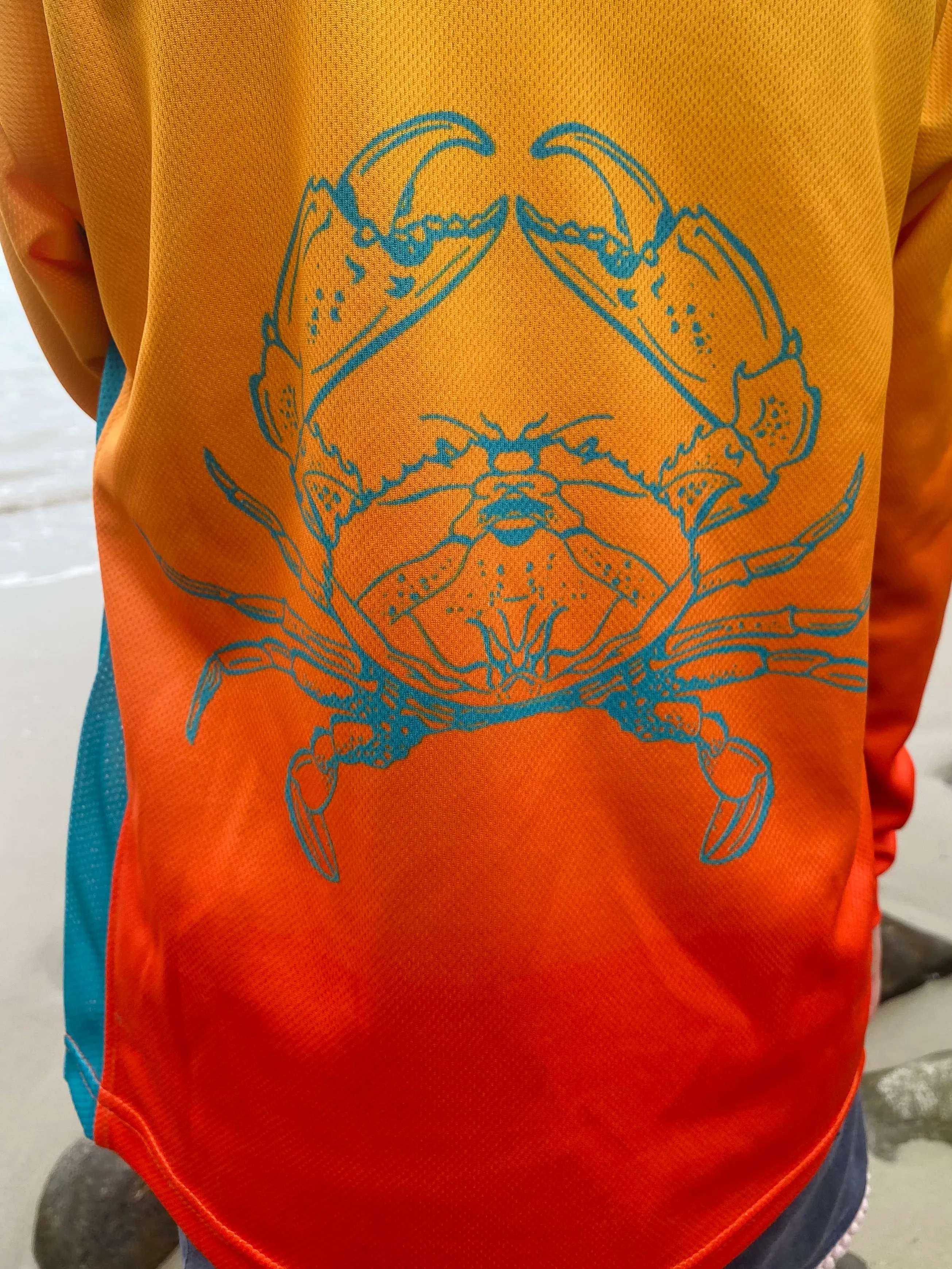 Kids Fishing Shirt - Hooded Mud Crab