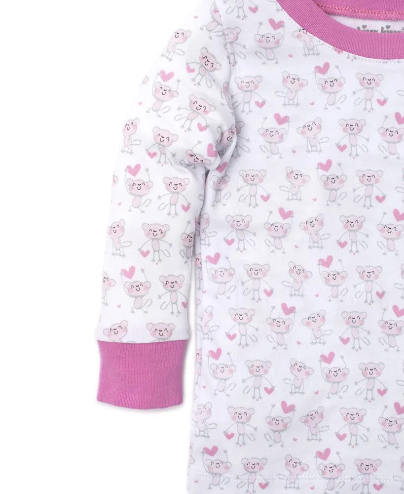 Kissy Kissy Girls Monkey Moves Pajamas - Pink