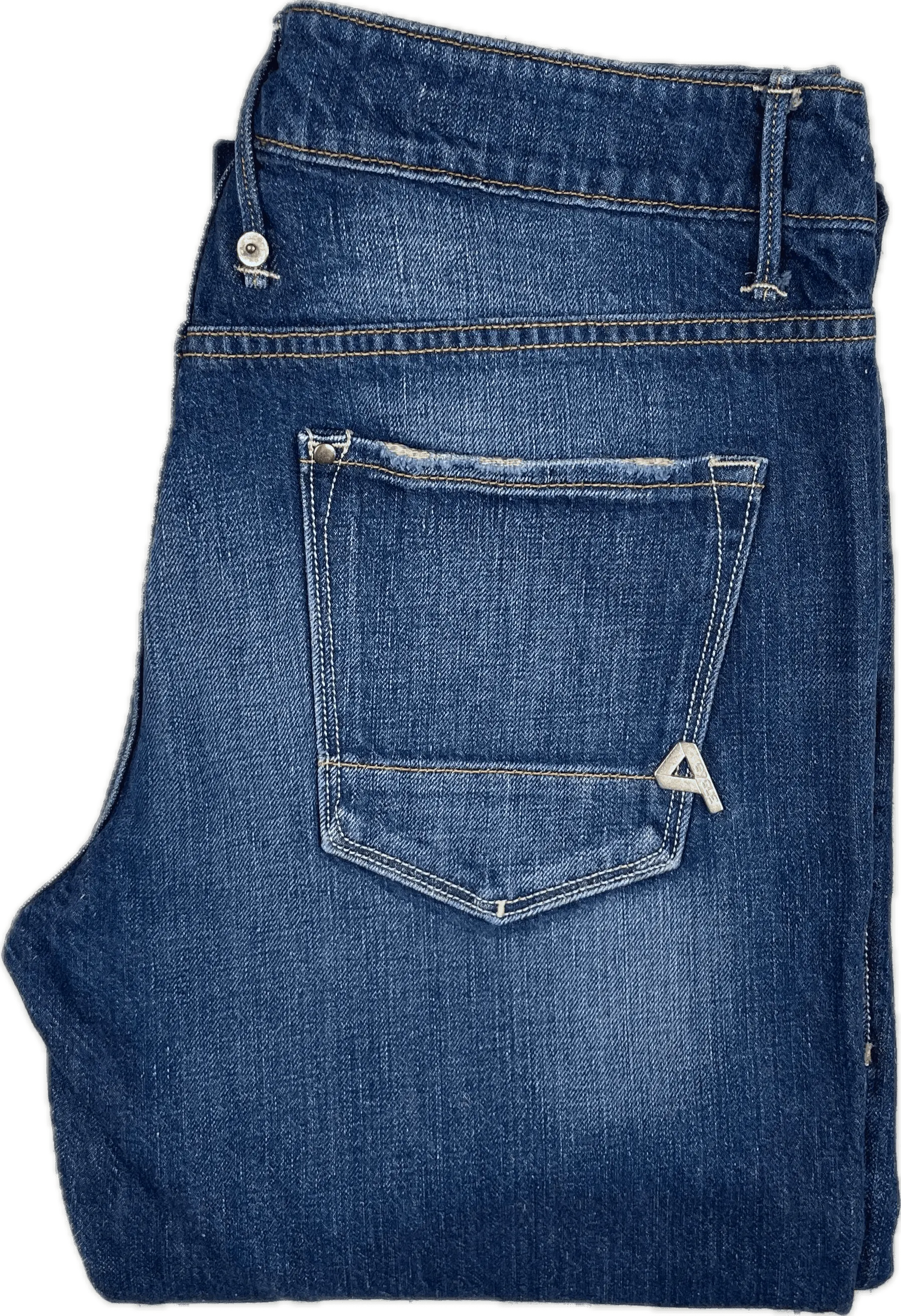 Ladies Italian Made Cycle 'Baggy' Easy Fit Distressed Jeans - Size 27