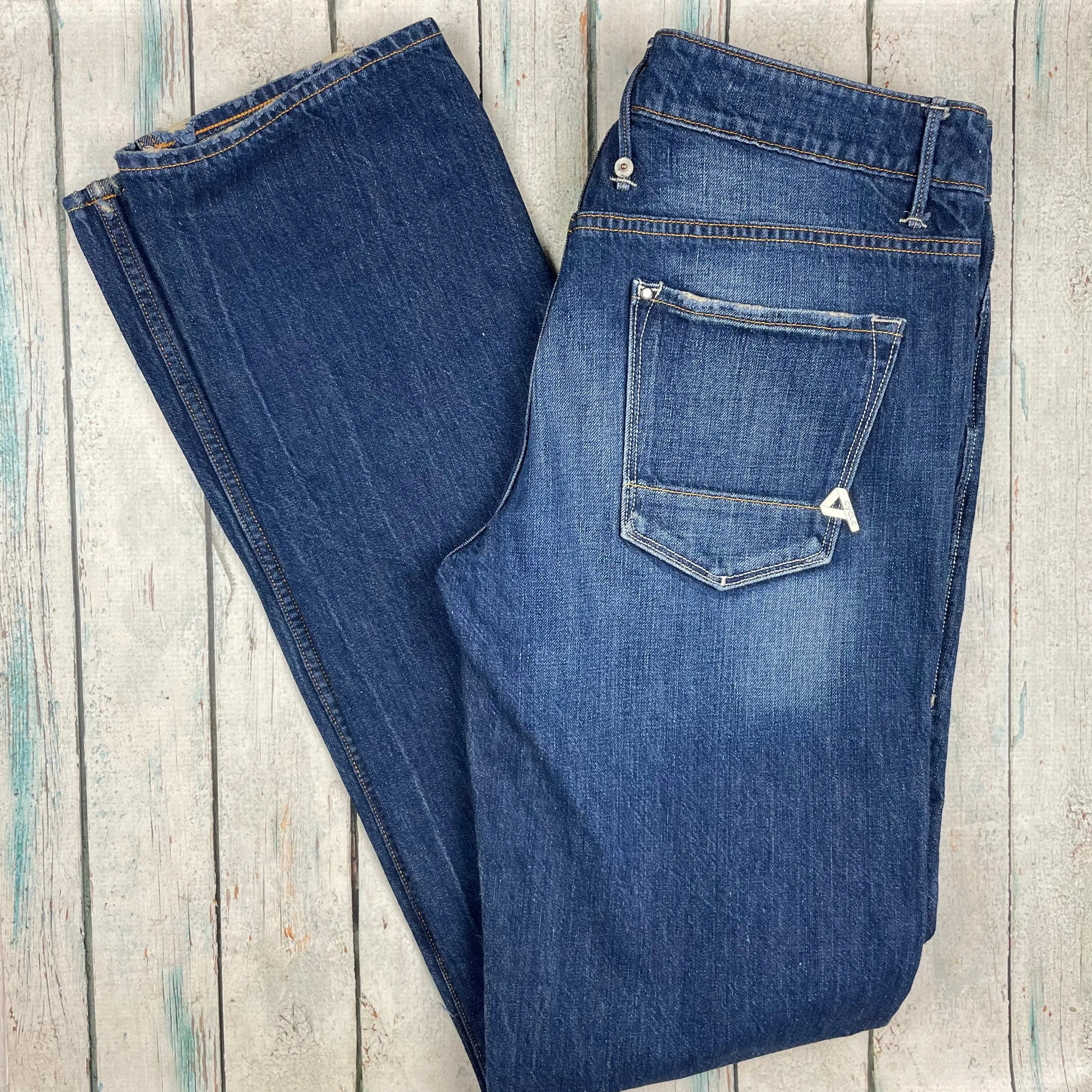 Ladies Italian Made Cycle 'Baggy' Easy Fit Distressed Jeans - Size 27