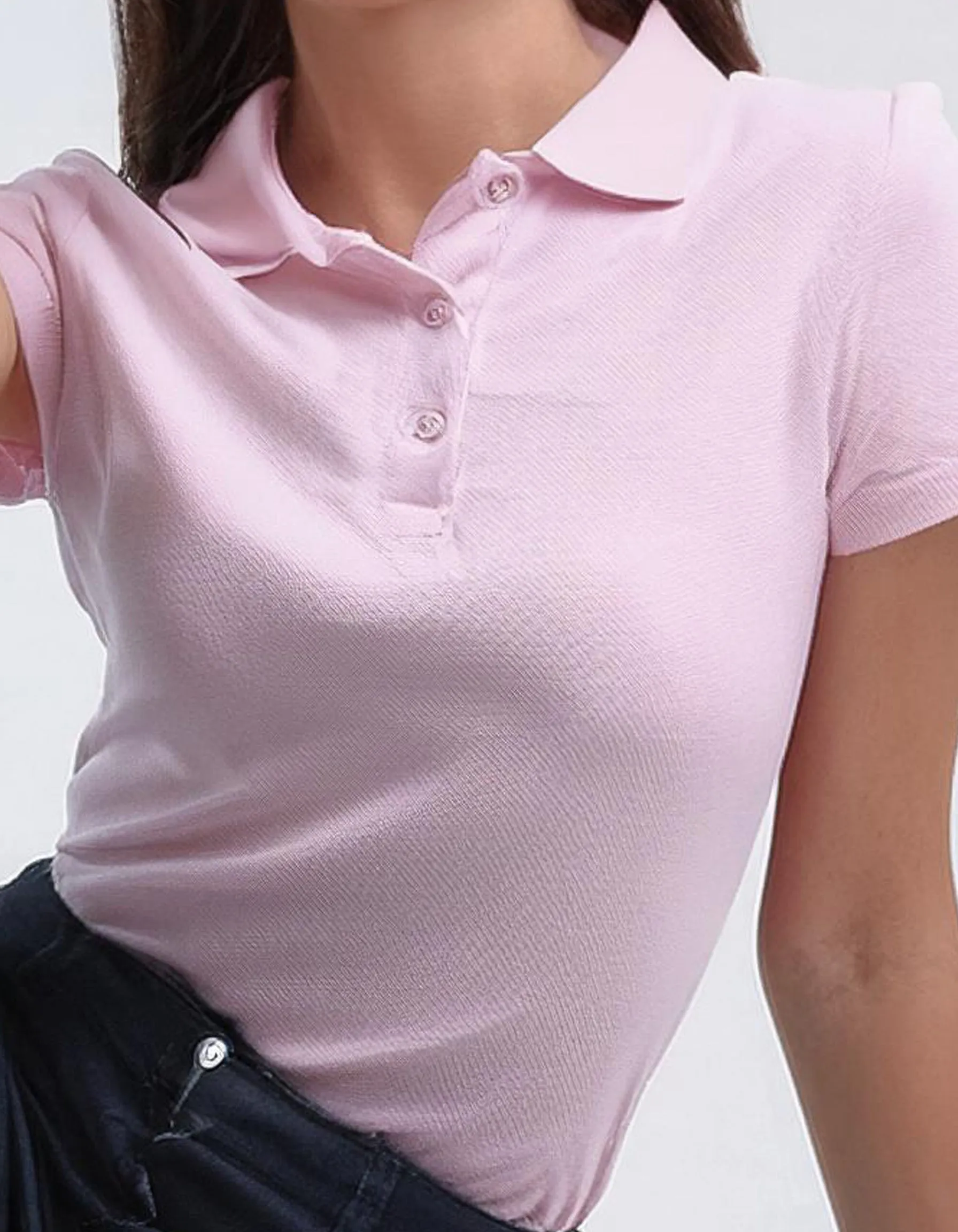 Light Pink Relaxed Polo Shirt