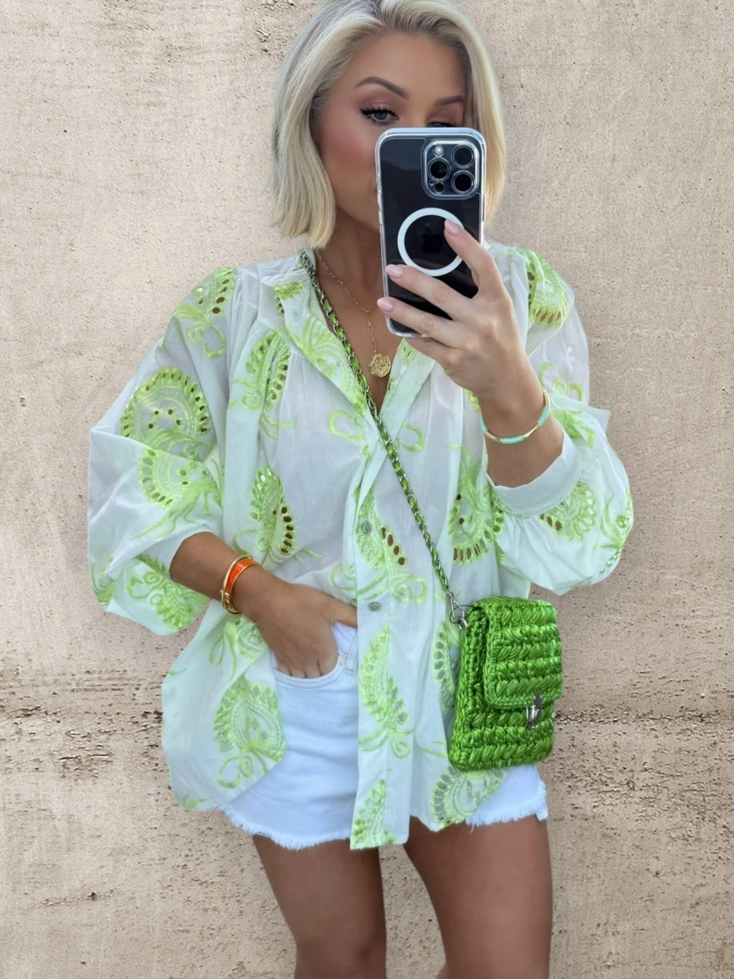 LIME LUXE COTTON SHIRT 🍋‍🟩