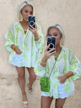 LIME LUXE COTTON SHIRT 🍋‍🟩