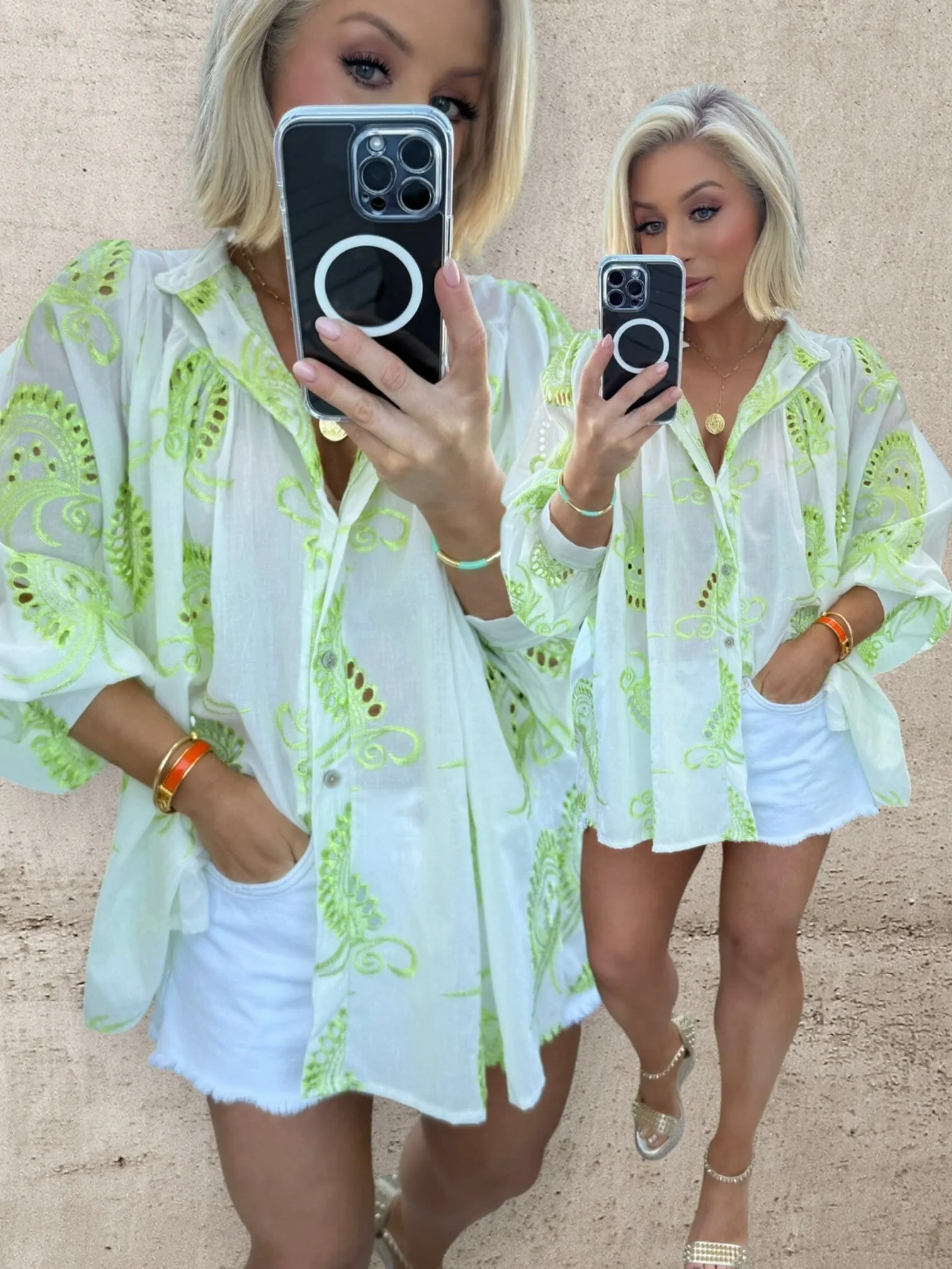 LIME LUXE COTTON SHIRT 🍋‍🟩