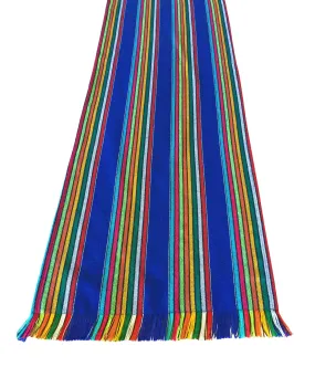 Mexican fabric Table Runner - Blue stripes