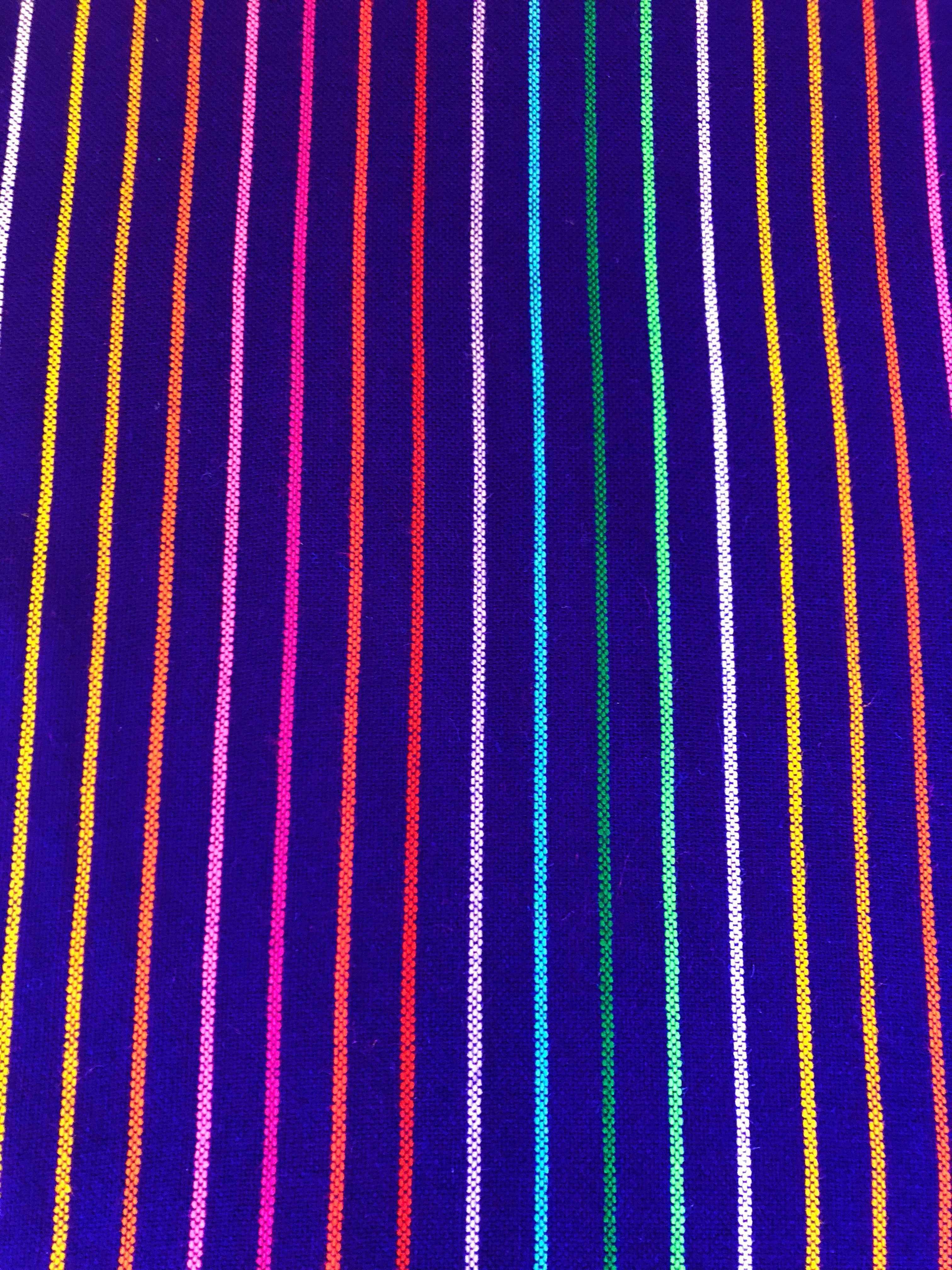 Mexican Fabric Table Runner - Striped purple