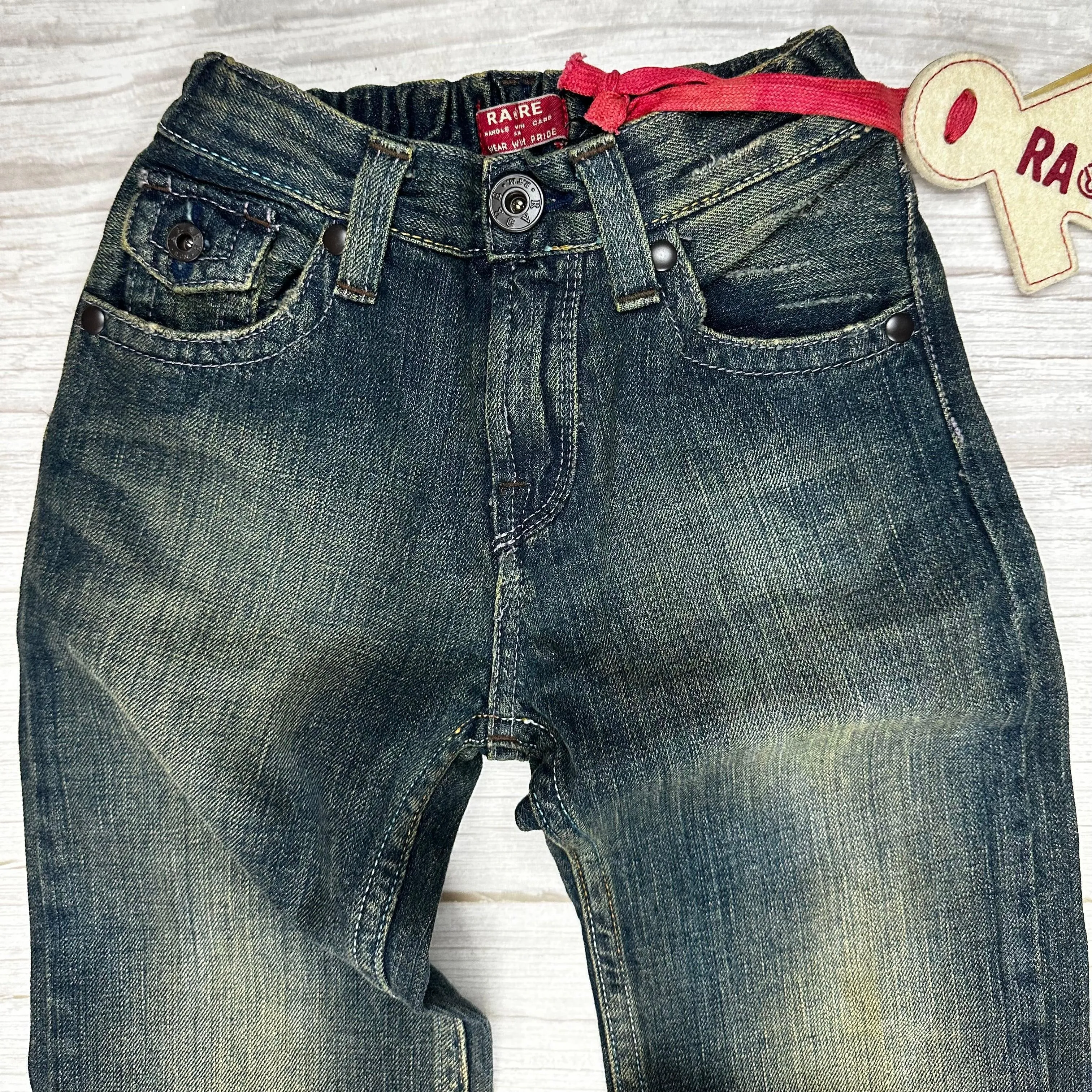 NWT - RA-RE Italian Boys Wide 'Crotalo' Jeans - Size 4Y