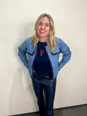 Reagan Textured Denim Jacket