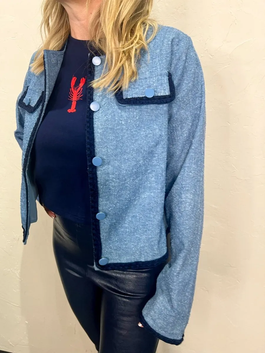 Reagan Textured Denim Jacket