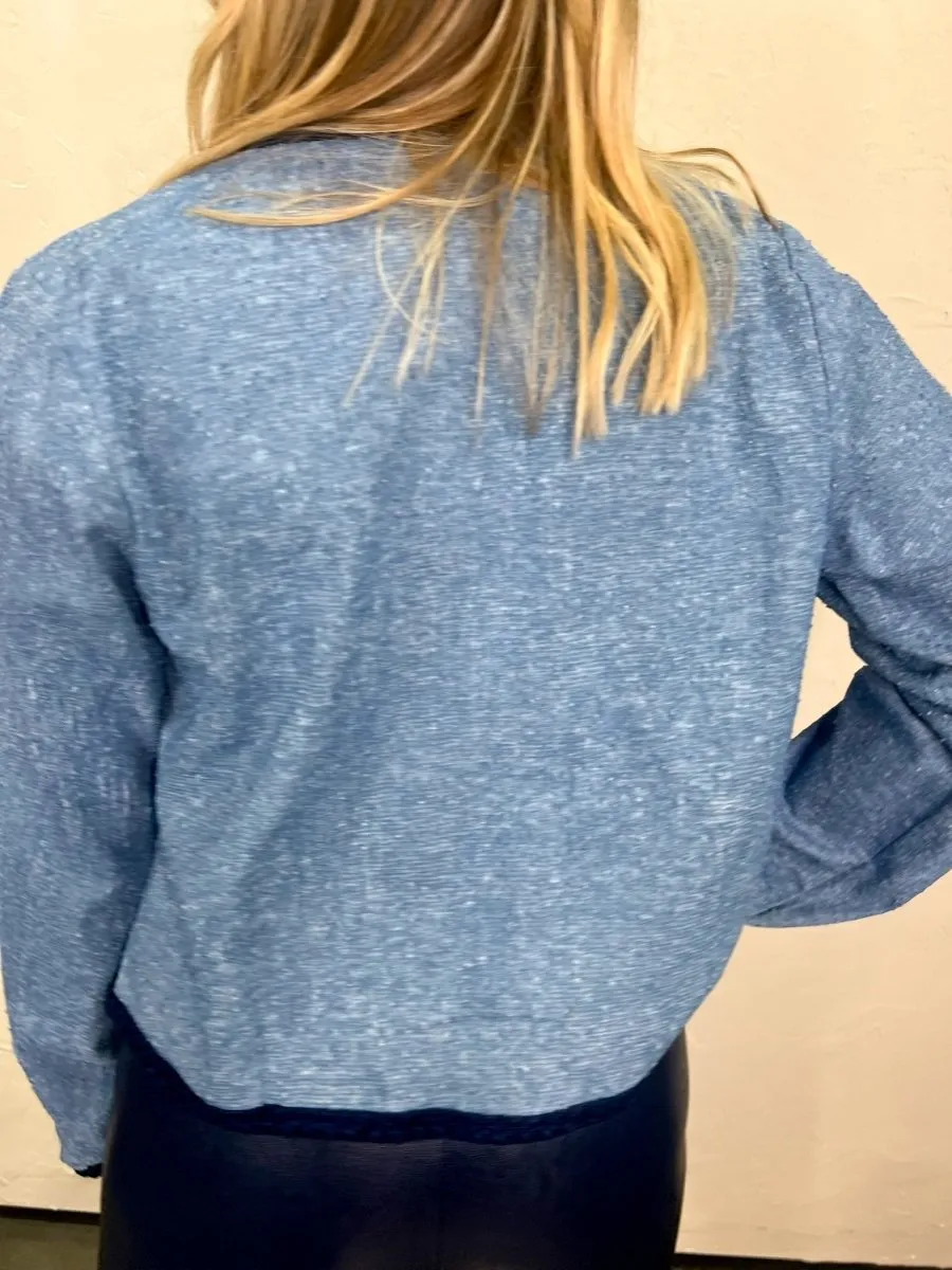 Reagan Textured Denim Jacket