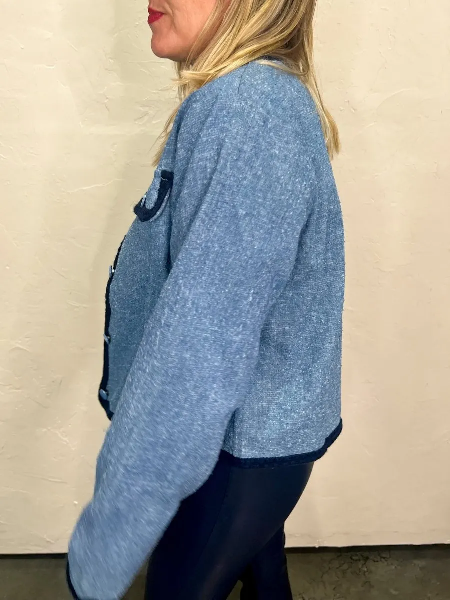 Reagan Textured Denim Jacket