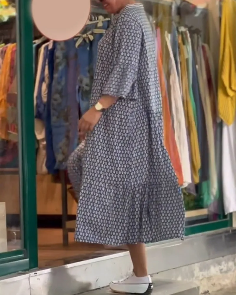 V-Neck Elegant Long Dress