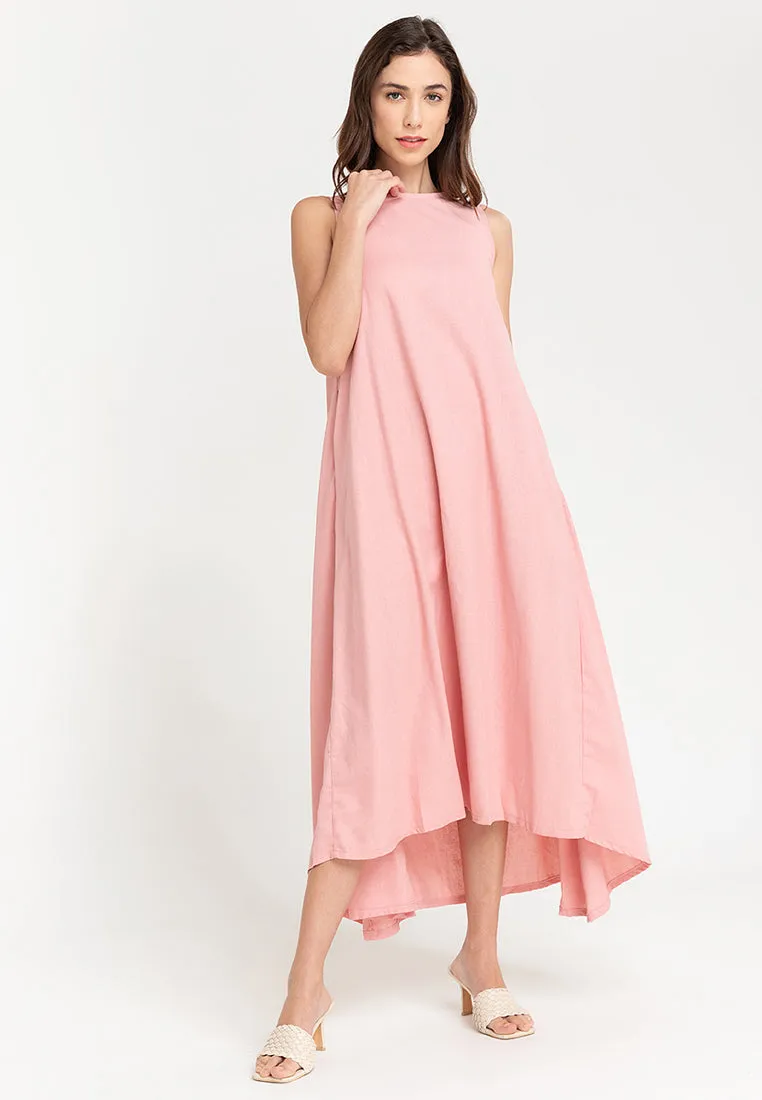 Yvonne Sleeveless A-Line Cotton Maxi Dress