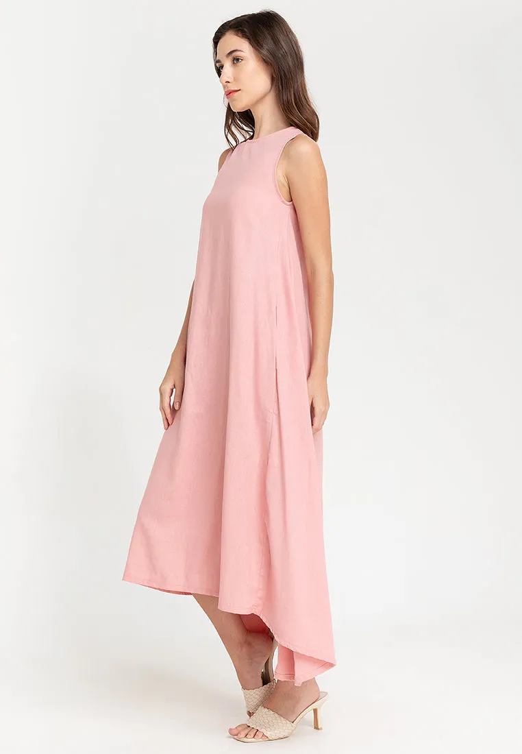 Yvonne Sleeveless A-Line Cotton Maxi Dress