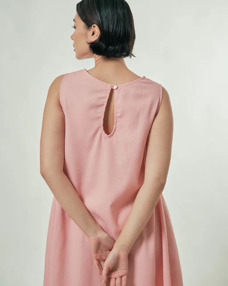 Yvonne Sleeveless A-Line Cotton Maxi Dress