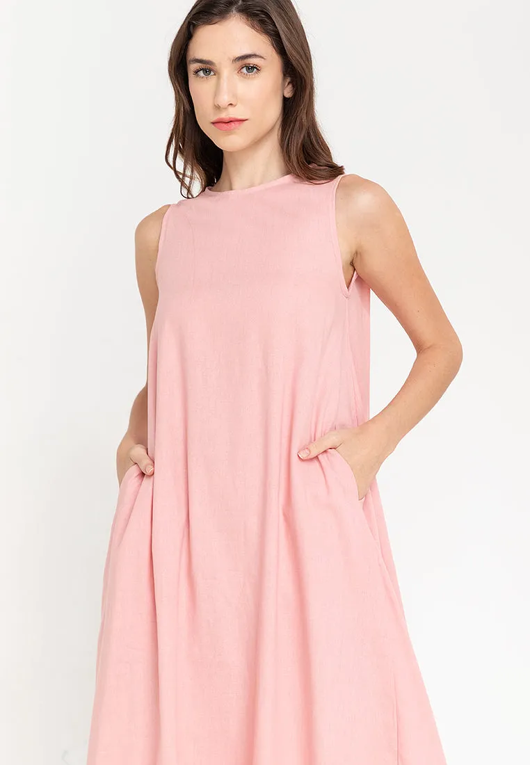 Yvonne Sleeveless A-Line Cotton Maxi Dress