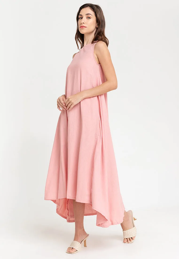 Yvonne Sleeveless A-Line Cotton Maxi Dress
