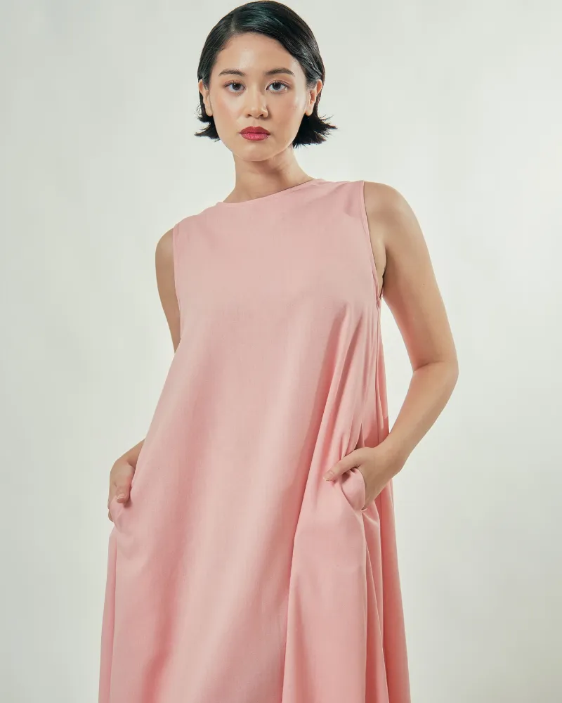Yvonne Sleeveless A-Line Cotton Maxi Dress
