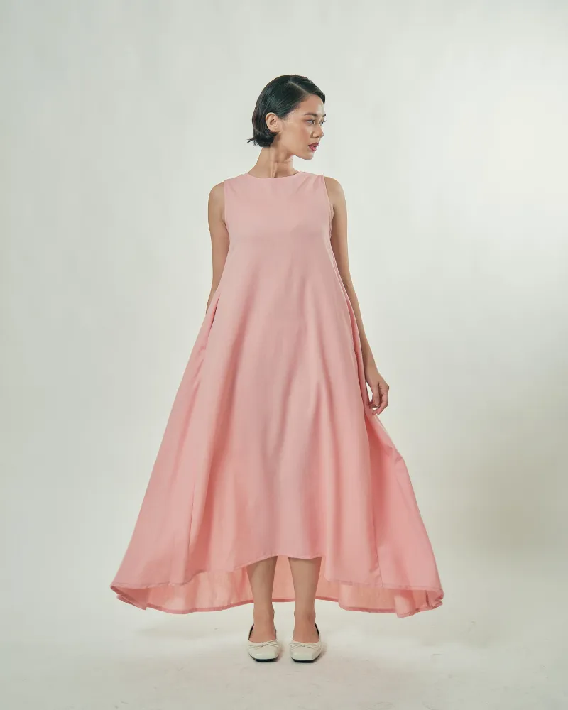 Yvonne Sleeveless A-Line Cotton Maxi Dress